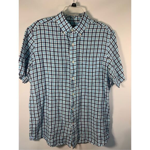 Cremieux Collection Linen button front short sleeve shirt, size medium - Picture 1 of 7